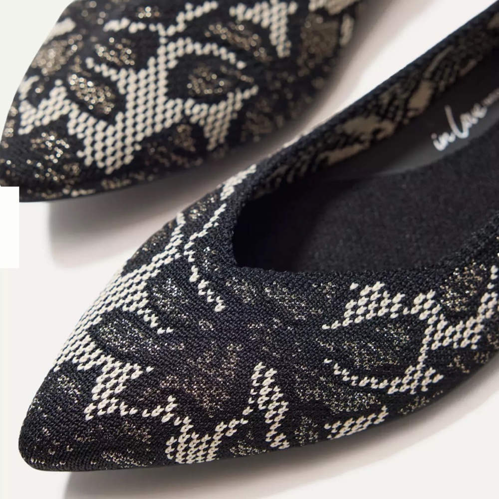 Anthropologie Rothys The Point II Flats Floral Lace Size 9.5